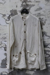 Mutedance 24 Spring/Summer Tussah Silk/Linen Round Neck Jacket Shirt Series MD-MD24SS175-hui hoary PM134